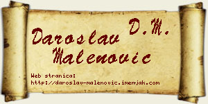Daroslav Malenović vizit kartica